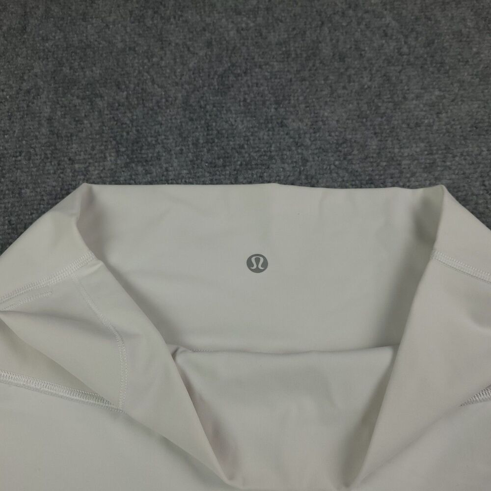 Lululemon Speed Up Crop Leggings Womens Size 10 White Hugging Capri - Picture 3 of 9